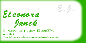eleonora janek business card